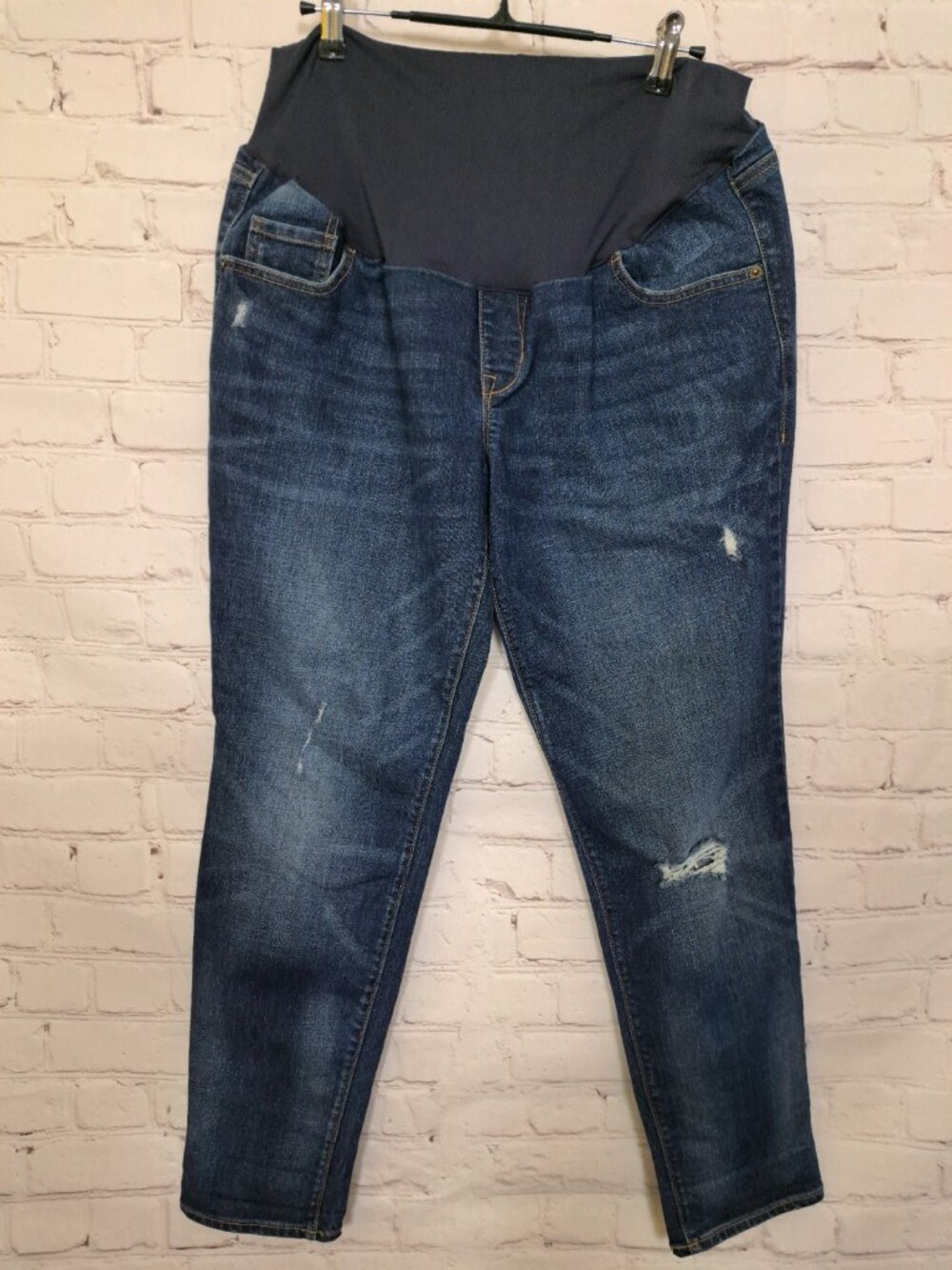 Old Navy Maternity Distressed Stretch  Boyfriend Jeans Size 12